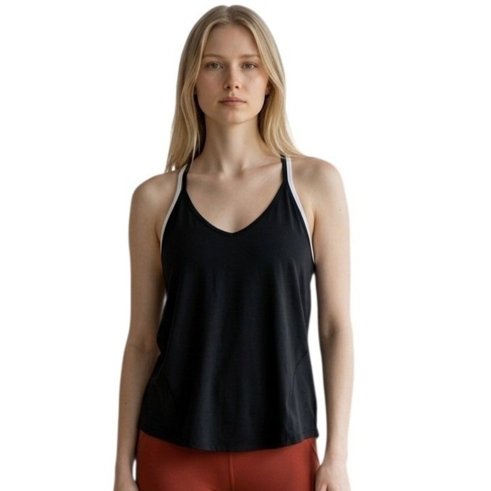 Lululemon Modal Silk Women size 8 Tie-Back Lightweight Yoga Tank Top Gym Workout